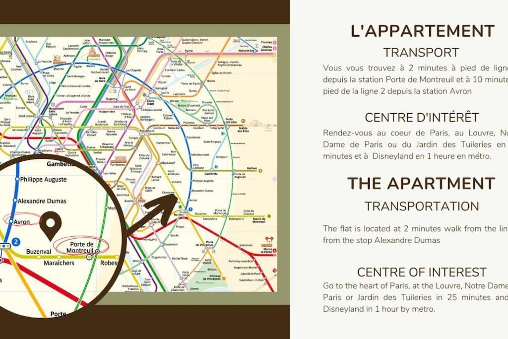 21.Appart 4Pers#1 Bedroom #Pere Lachaise #Nation Paris Eksteriør billede